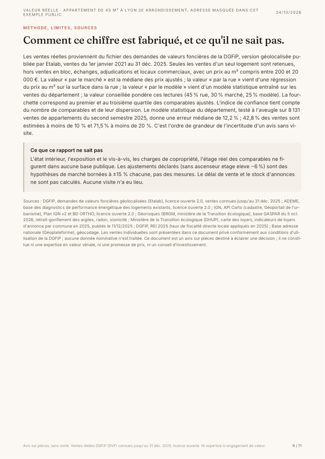 Page 9 du rapport : Comment le chiffre est fabriqué, et ce qu'il ne sait pas